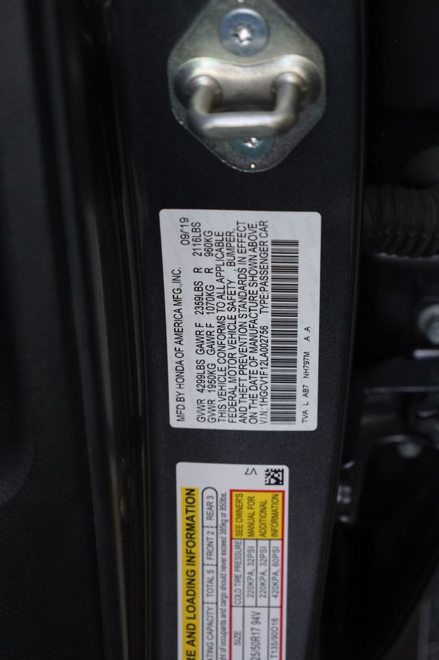 2020 Honda Accord Sedan LX 1.5T CVT - 22925227 - 10