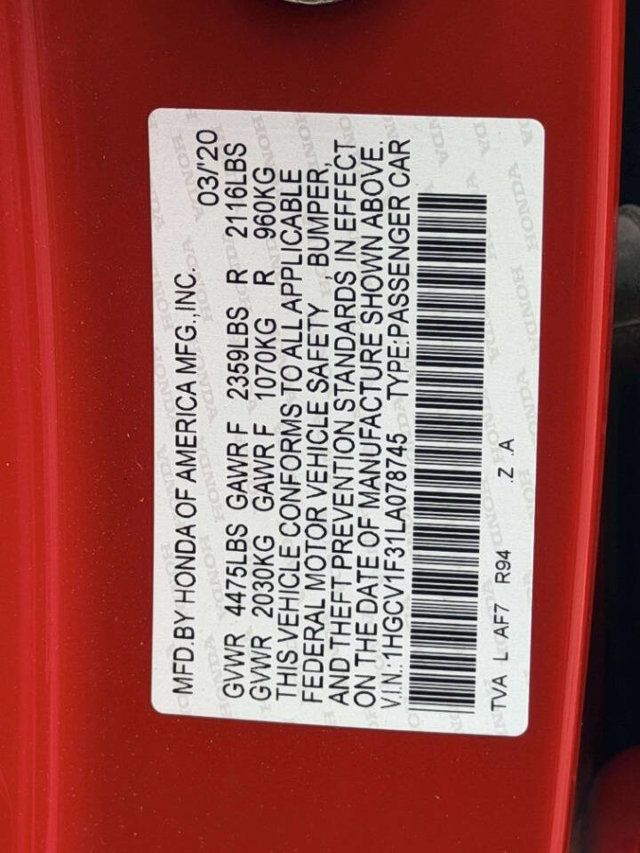 2020 Honda Accord Sedan Sport 1.5T CVT - 23014696 - 15