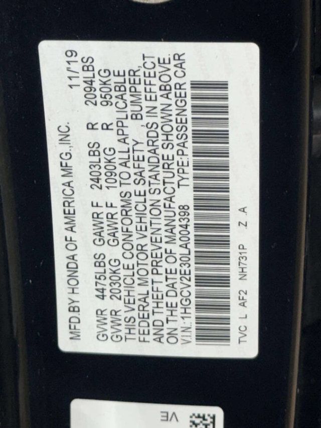 2020 Honda Accord Sedan Sport 2.0T Manual - 23021461 - 22