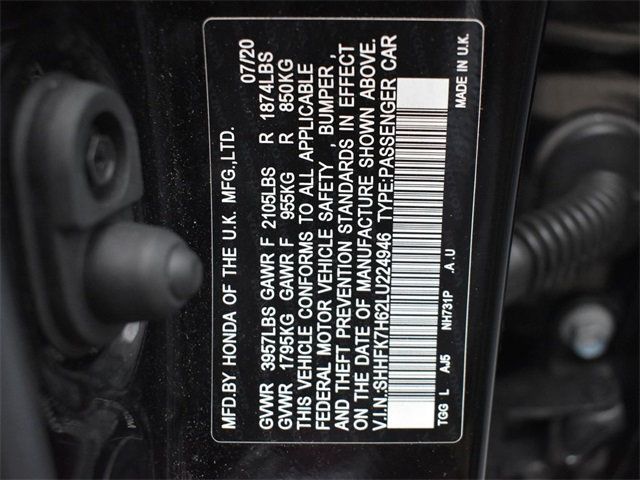 2020 Honda Civic Hatchback EX CVT - 22845504 - 3