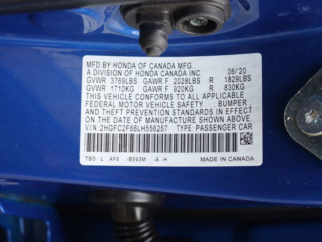 2020 Honda Civic Sedan LX CVT - 23048564 - 28