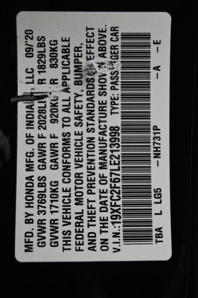 2020 Honda Civic Sedan LX CVT - 22989920 - 3