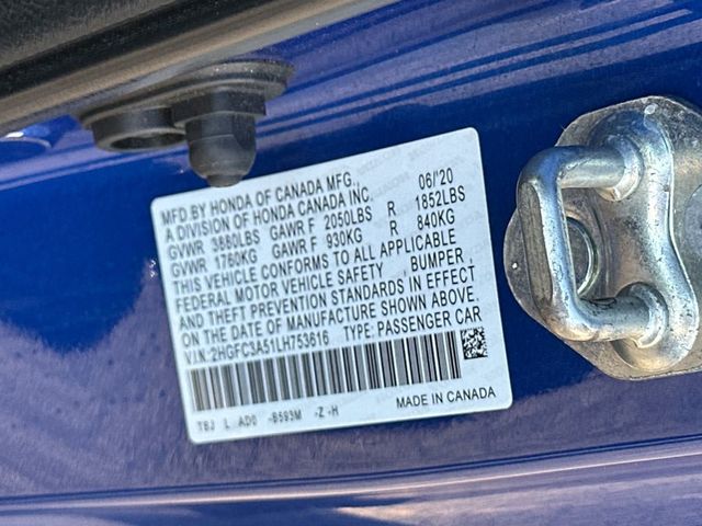 2020 Honda Civic Si Coupe Si - 22952235 - 21