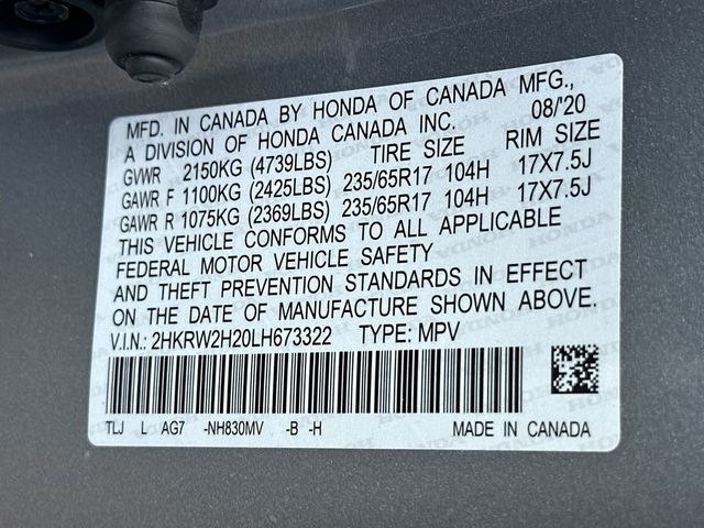 2020 Honda CR-V LX AWD - 23034074 - 20