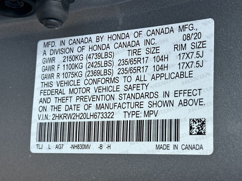 2020 Honda CR-V LX AWD - 23034074 - 20