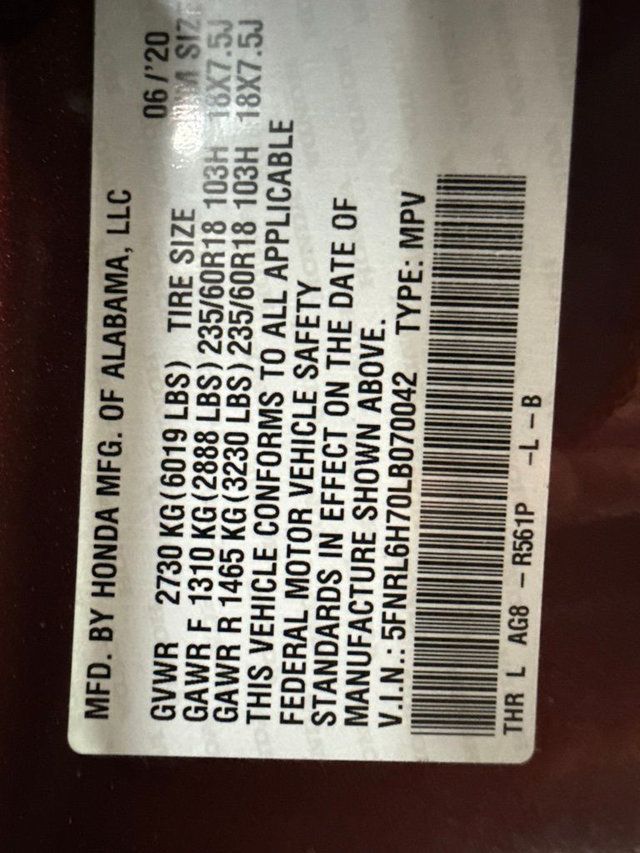 2020 Honda Odyssey EX-L Automatic - 23046333 - 33