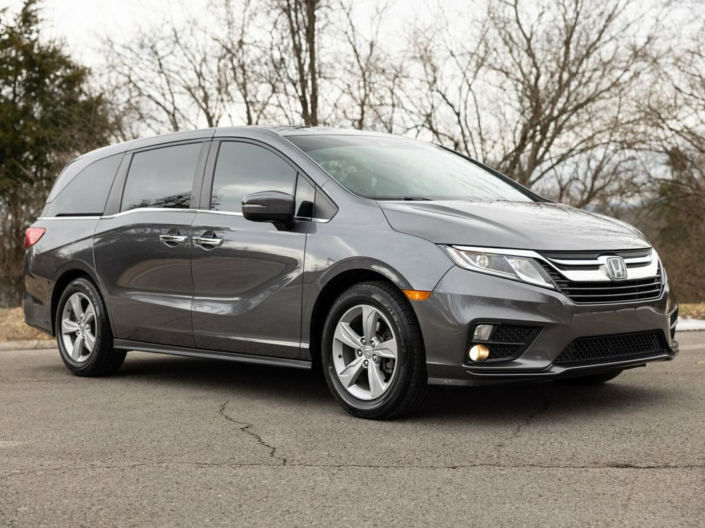 2020 Honda Odyssey EX-L, Modern Steel Metallic, Gray Leather, Third Row - 22980459 - 12