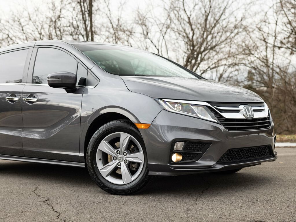 2020 Honda Odyssey EX-L, Modern Steel Metallic, Gray Leather, Third Row - 22980459 - 13