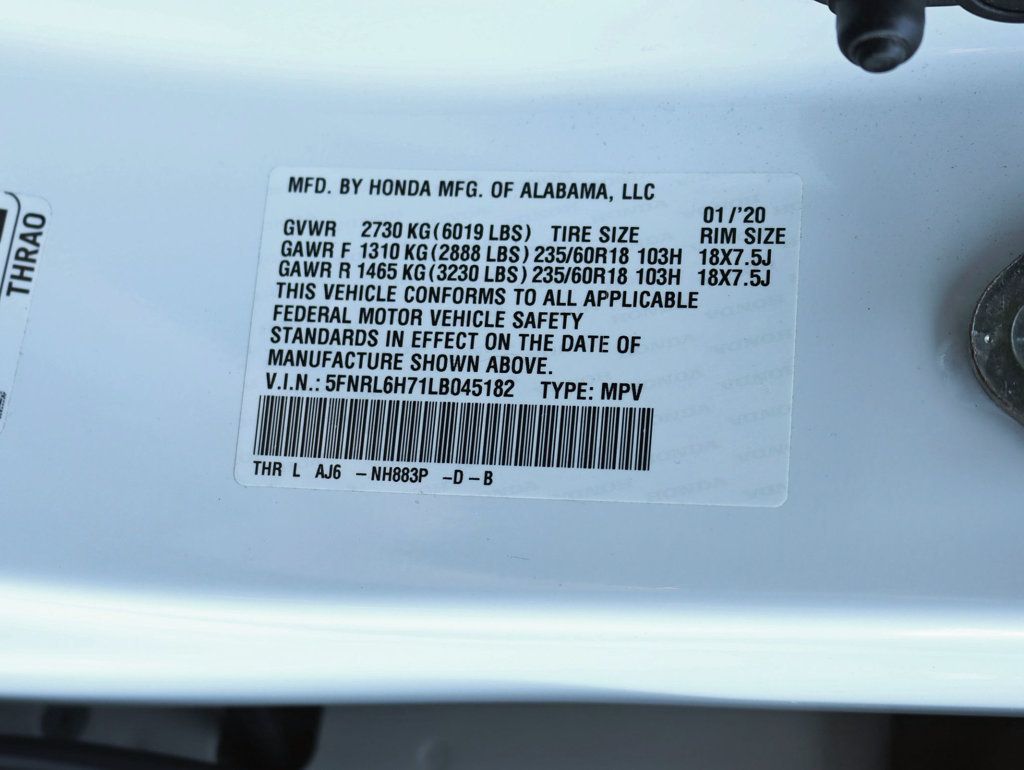 2020 Honda Odyssey EX-L w/Navi/RES Automatic - 23096659 - 35