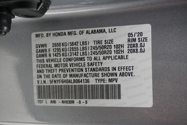 2020 Honda Pilot Elite AWD - 22944356 - 35