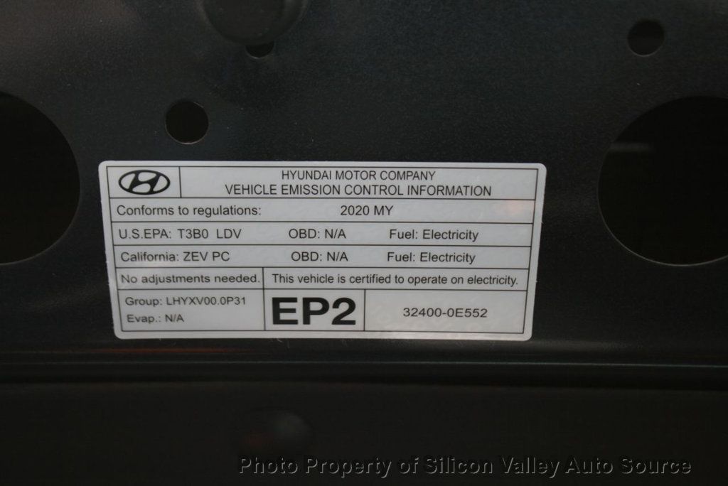 2020 Hyundai Ioniq Electric Limited Hatchback - 22292702 - 31
