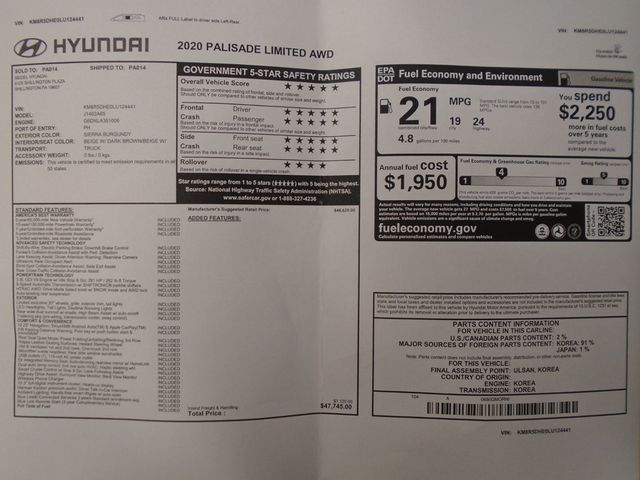 2020 Hyundai Palisade Limited AWD - 22961012 - 41