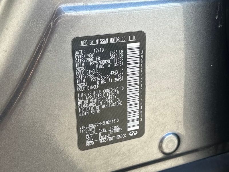 2020 INFINITI QX80 LUXE AWD - 22962363 - 22