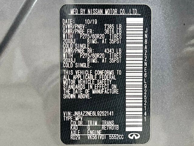 2020 INFINITI QX80 LUXE AWD - 22954706 - 43