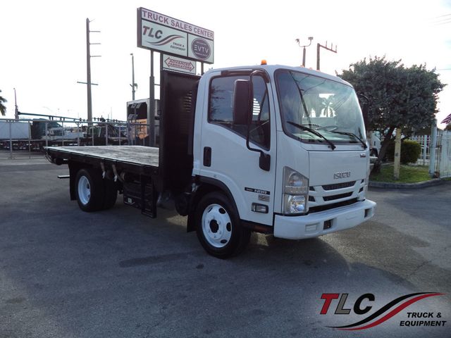 2020 Isuzu NRR w/ 14ft Flatbed Platform Truck - 22953581 - 0