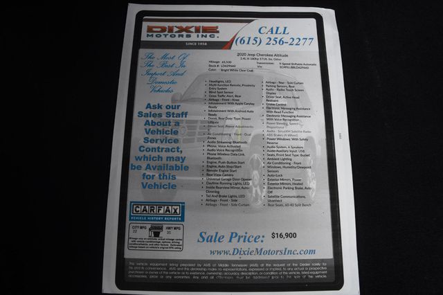 2020 Jeep Cherokee Altitude FWD - 23074400 - 73