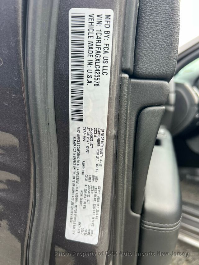 2020 Jeep Grand Cherokee Altitude 4x4,SUNROOF,Customer Preferred Pkg,LIGHTING,PROTECH II - 22929934 - 47