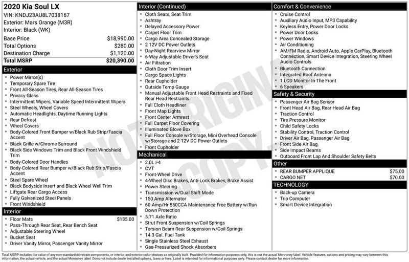 2020 Kia Soul LX - 23039207 - 5