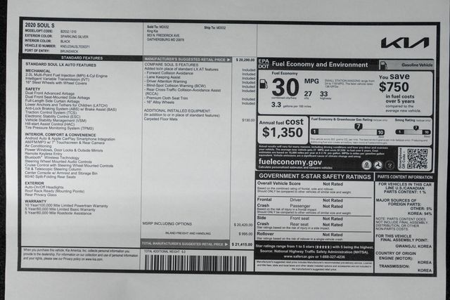 2020 Kia Soul S IVT - 22986857 - 39