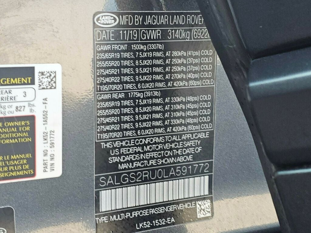 2020 Land Rover Range Rover HSE SWB - 22866877 - 46