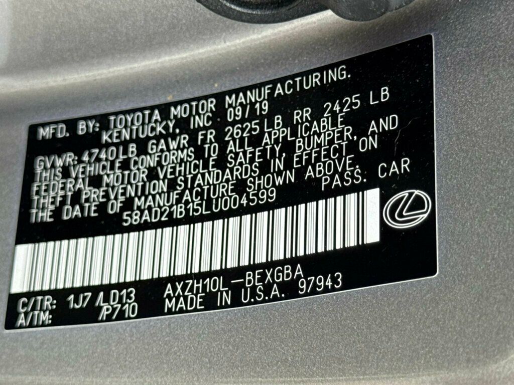 2020 Lexus ES ES 300h FWD - 23019773 - 46