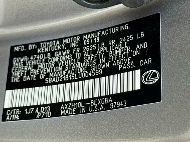 2020 Lexus ES ES 300h FWD - 23019773 - 46