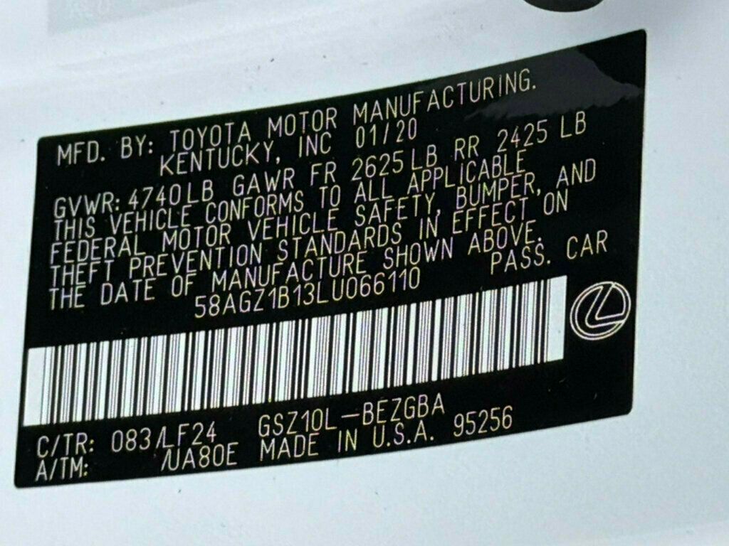 2020 Lexus ES ES 350 F SPORT FWD - 23037130 - 52