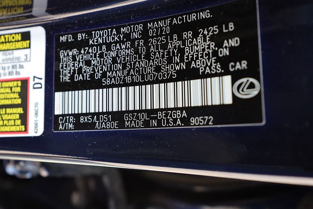 2020 LEXUS ES ES 350 FWD - 22994526 - 34
