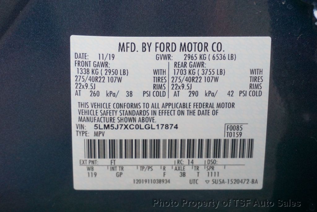 2020 Lincoln Aviator Reserve AWD ELEMENT+/LUX/COPILOT 360+/DYNAMIC HANDLING/202A PKGS - 22870733 - 68