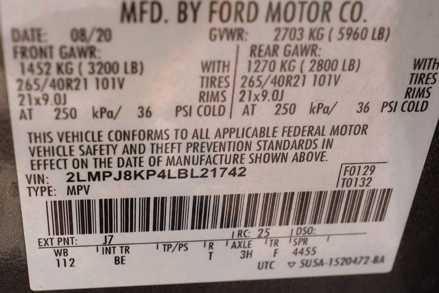 2020 LINCOLN NAUTILUS RESERVE - 22983079 - 41