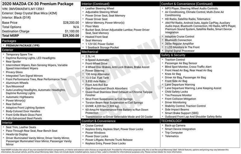 2020 Mazda CX-30 Premium - 22987592 - 5