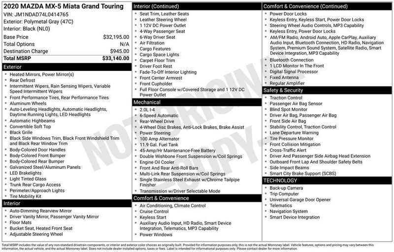 2020 Mazda MX-5 Miata Grand Touring Automatic - 22952146 - 5