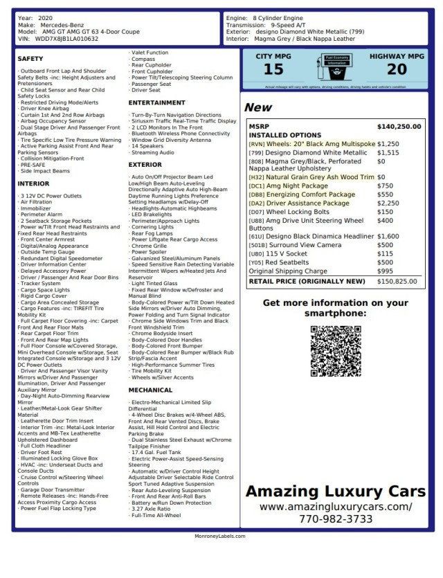 2020 Mercedes-Benz AMG GT AMG GT 63 4-Door Coupe - 23064235 - 22