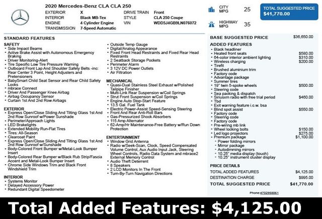 2020 Mercedes-Benz CLA CLA 250 Coupe - 22989932 - 2