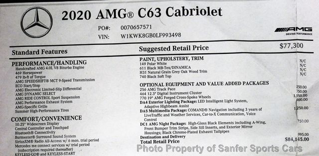 2020 Mercedes-Benz C-Class AMG C 63 Cabriolet - 22944891 - 50