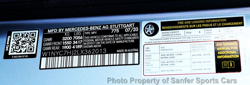 2020 Mercedes-Benz G-Class AMG G 63 4MATIC SUV - 23101636 - 62