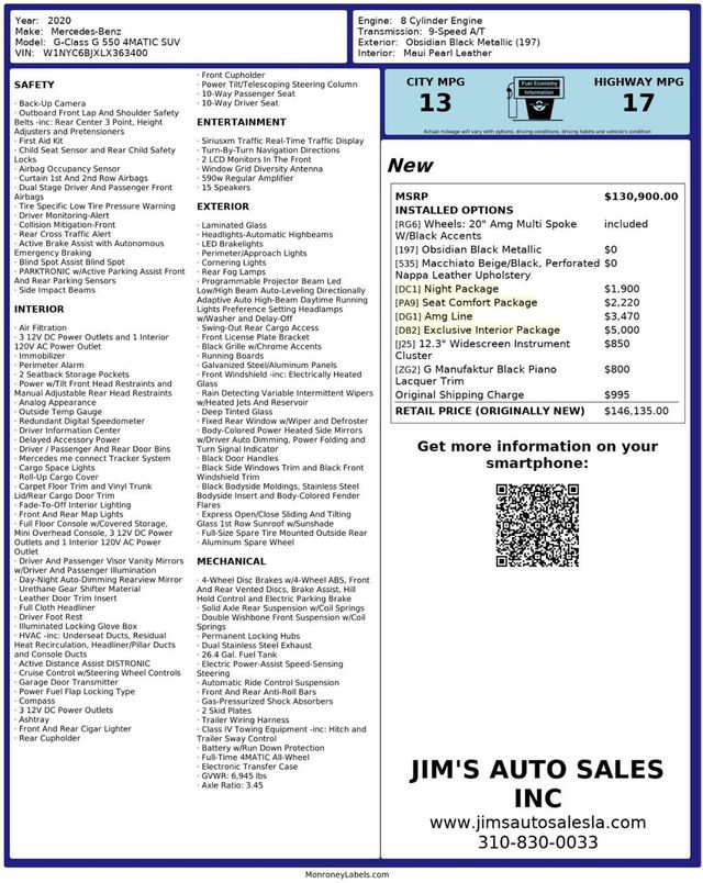 2020 Mercedes-Benz G-Class G 550 4MATIC SUV - 22967629 - 9