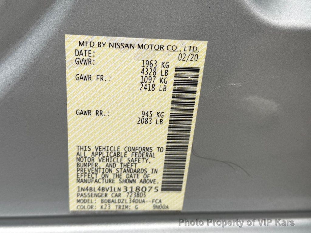 2020 Nissan Altima 2.5 S Sedan - 22955085 - 19