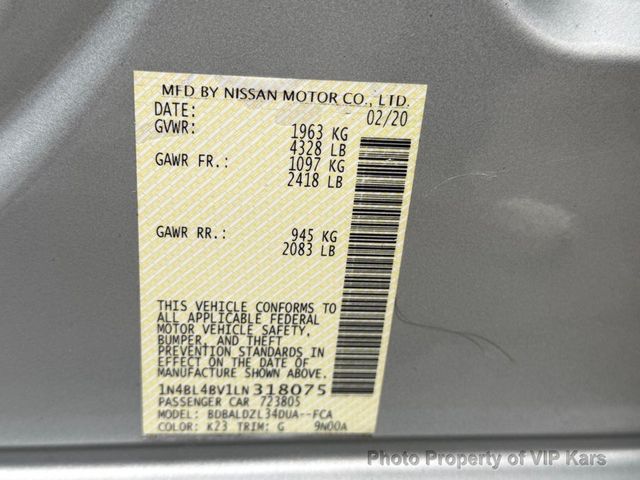 2020 Nissan Altima 2.5 S Sedan - 22955085 - 19