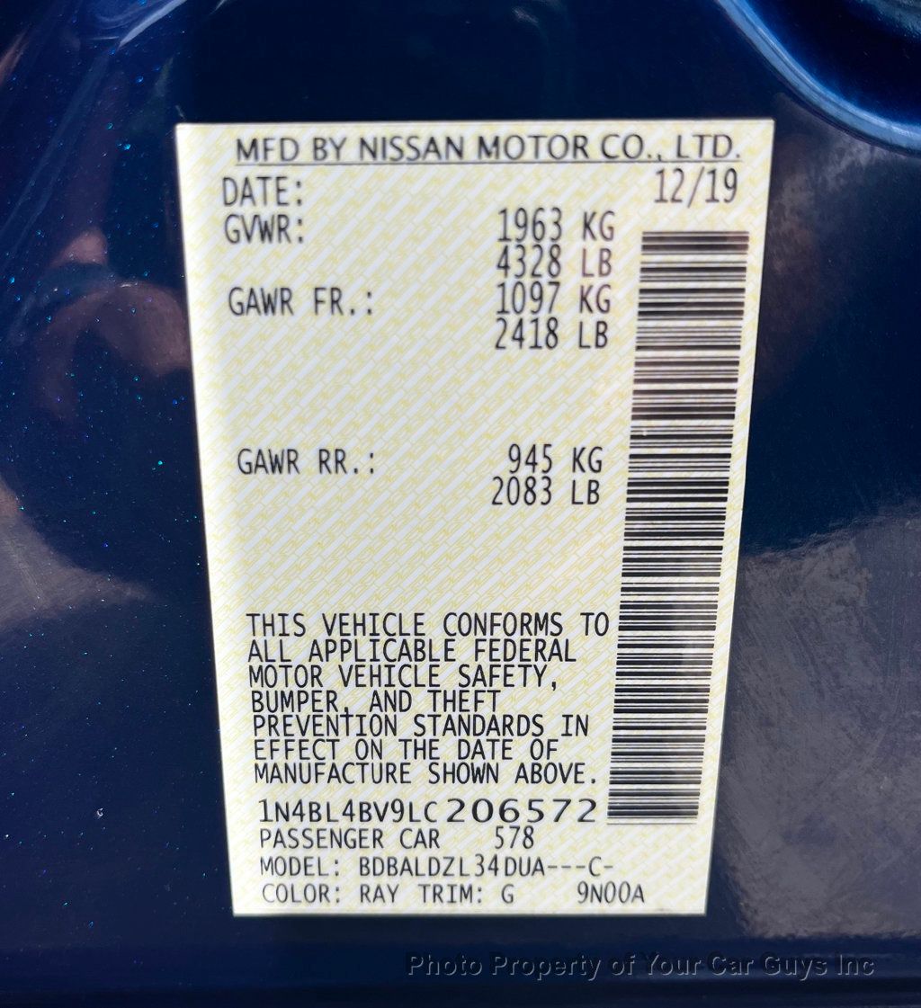 2020 Nissan Altima 2.5 S Sedan - 23048515 - 29