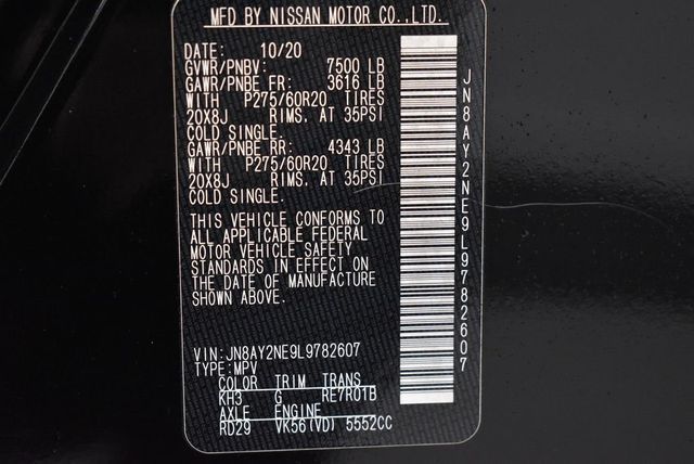 2020 Nissan Armada 4x4 Platinum - 22979672 - 48