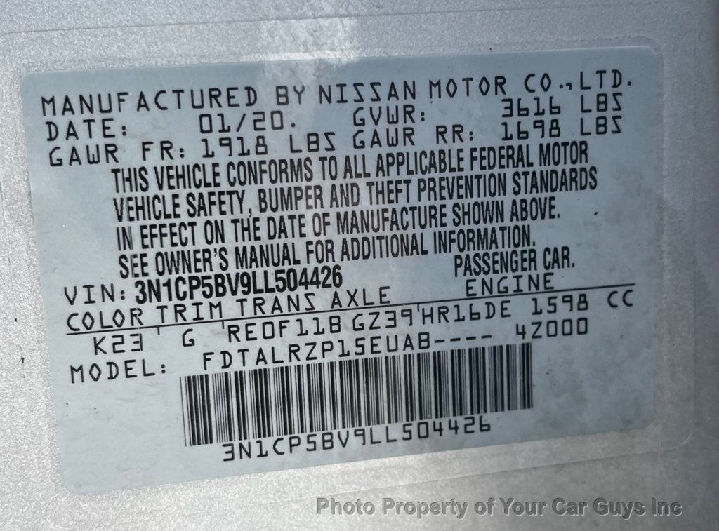 2020 Nissan Kicks S FWD - 23085637 - 27
