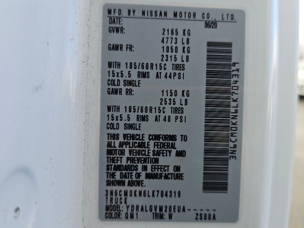 2020 Nissan NV200 Compact Cargo I4 S - 22970315 - 28