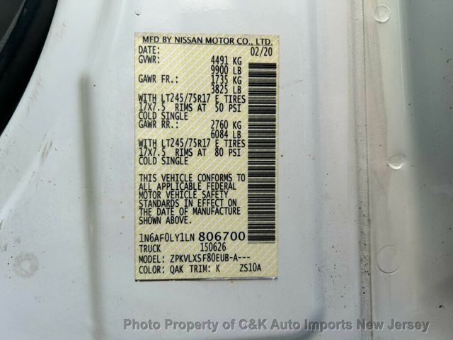 2020 Nissan NV Cargo NV3500 HD High Roof V8 SV - 22622196 - 46