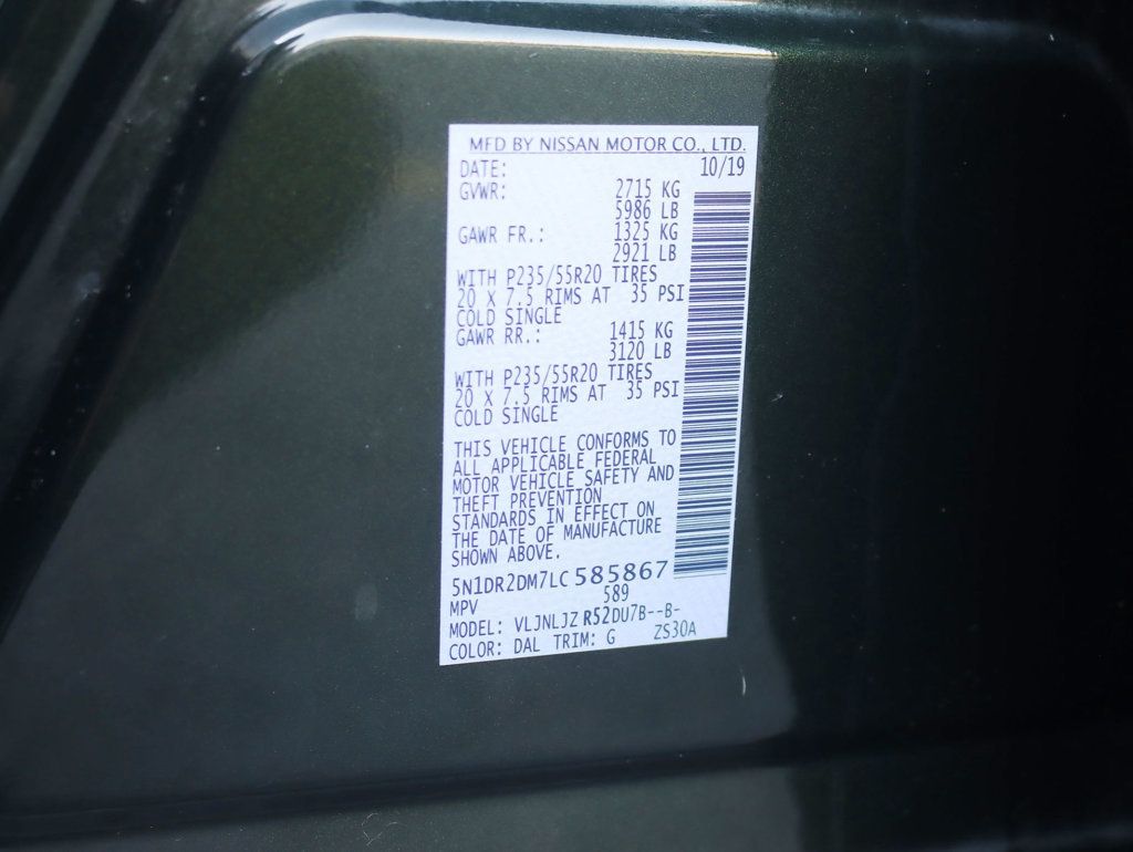 2020 Nissan Pathfinder 4x4 Platinum - 22932318 - 38