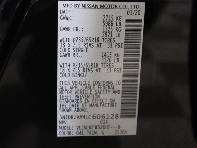 2020 Nissan Pathfinder 4x4 S - 22950995 - 45