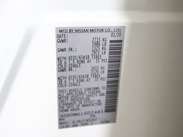 2020 Nissan Pathfinder 4x4 SV - 22957725 - 52