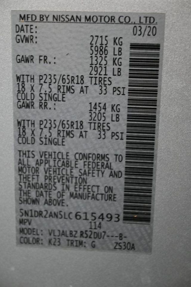 2020 Nissan Pathfinder FWD S - 23004467 - 8