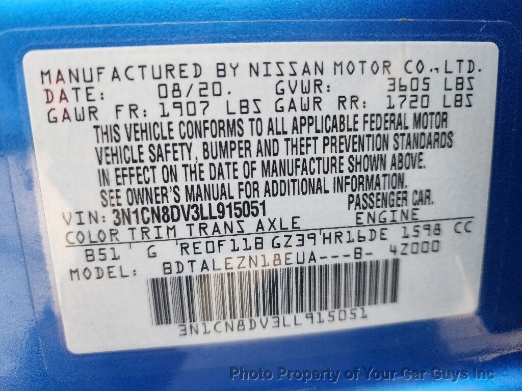 2020 Nissan Versa S - 22590454 - 44