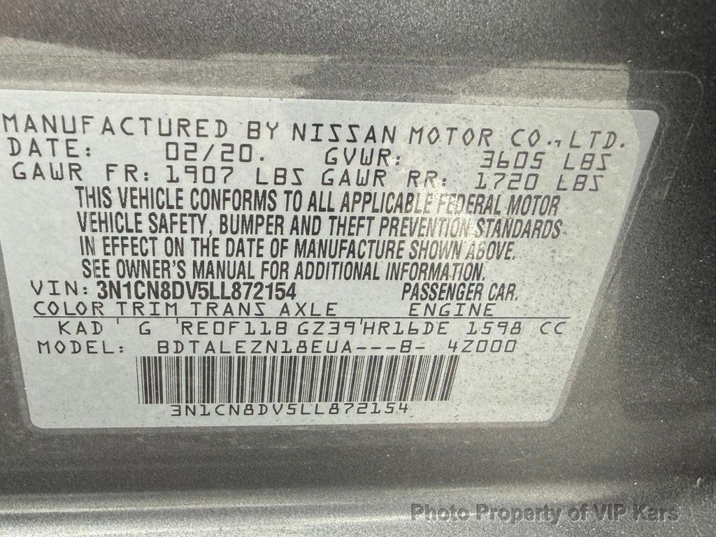 2020 Nissan Versa S CVT - 22950407 - 19